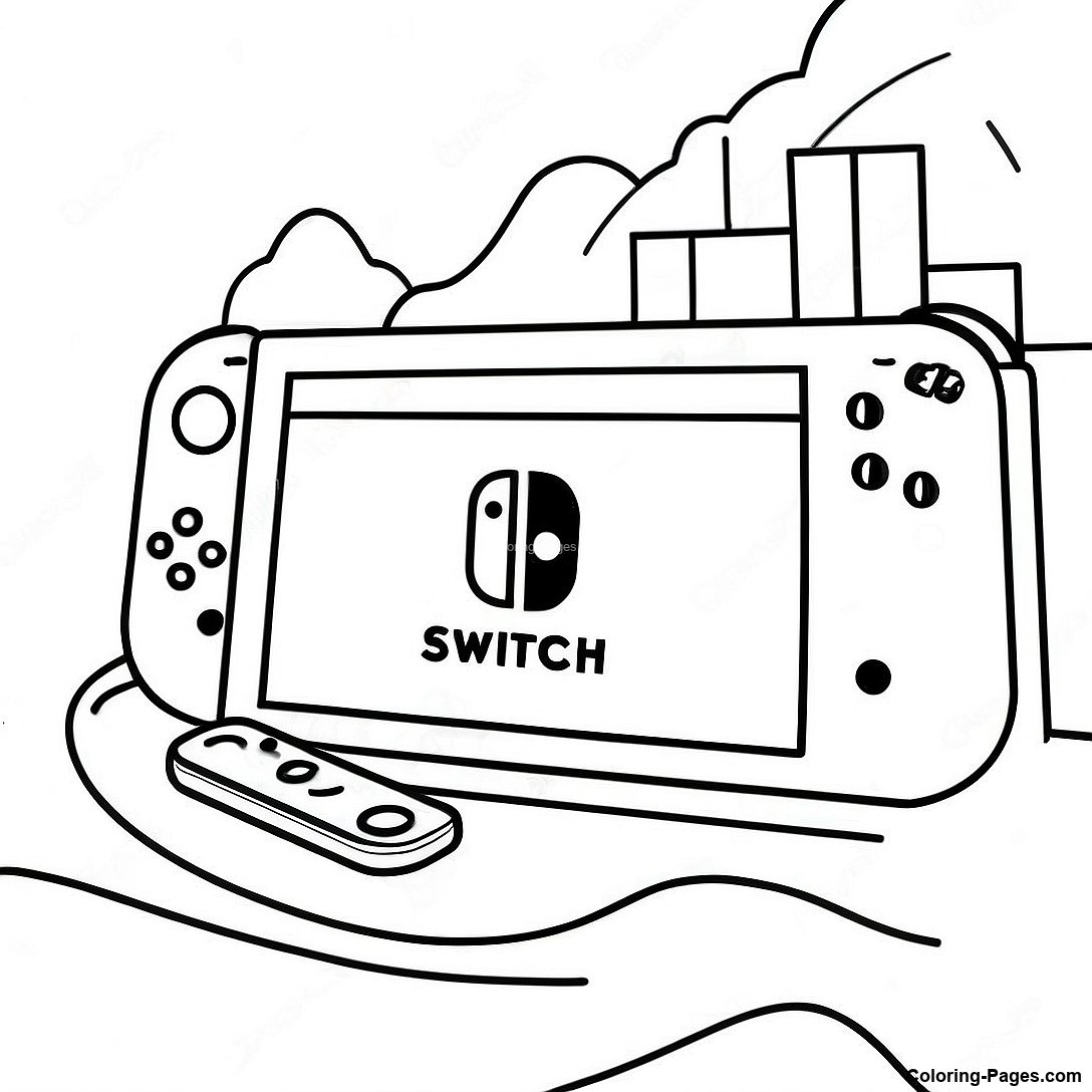 Nintendo Switch Coloring Page