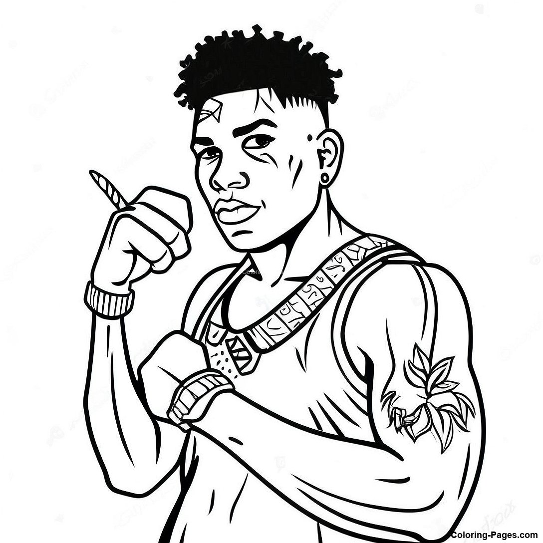 Nle Choppa Coloring Page | Coloring-Pages.com