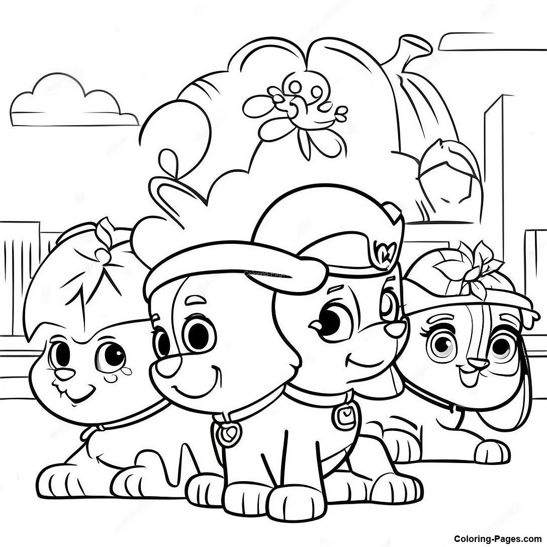Paw Patrol Thanksgiving Parade Coloring Page | Coloring-Pages.com