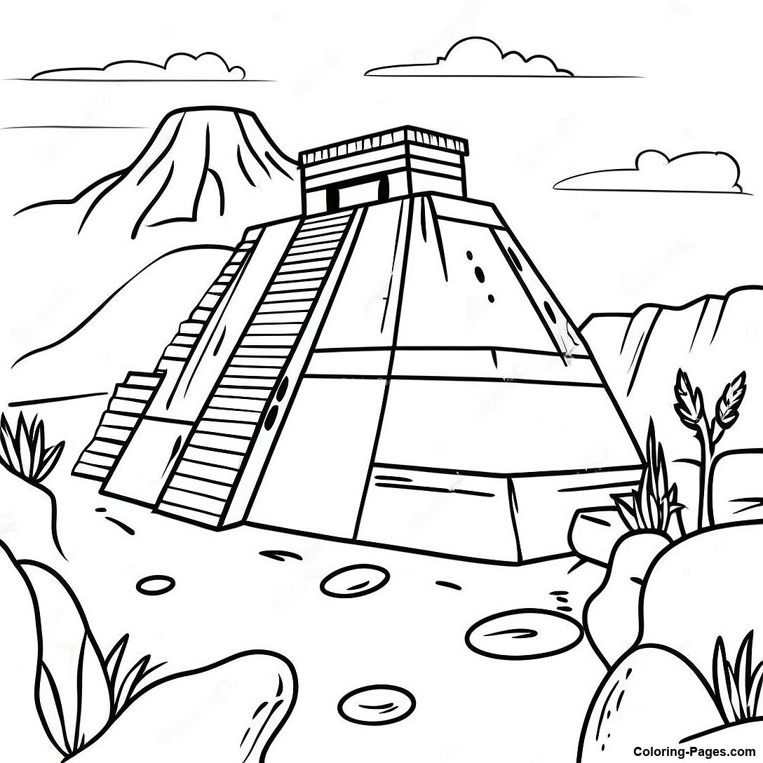 Peruvian Inca Ruins Coloring Page | Coloring-Pages.com