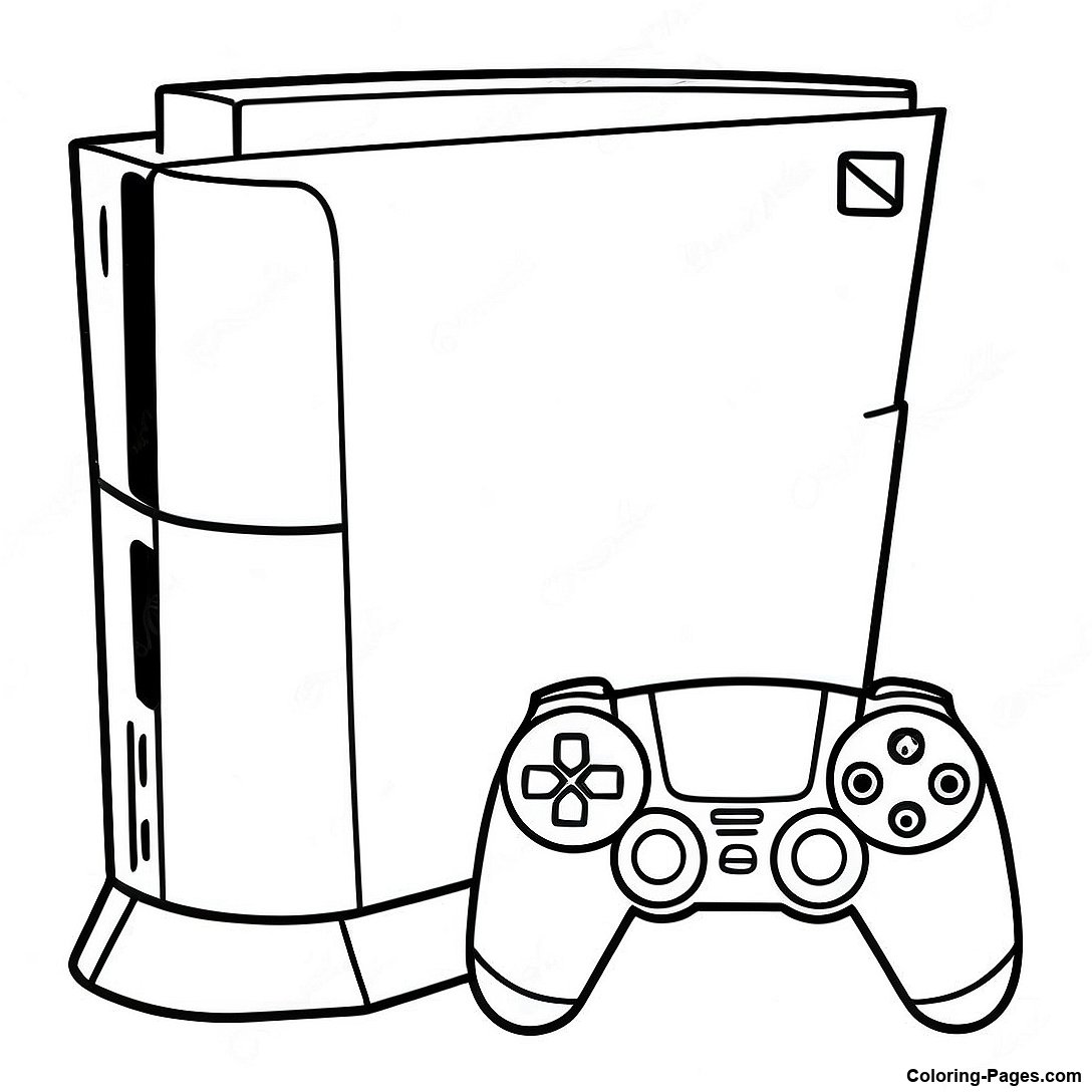 Playstation 5 Console Coloring Page