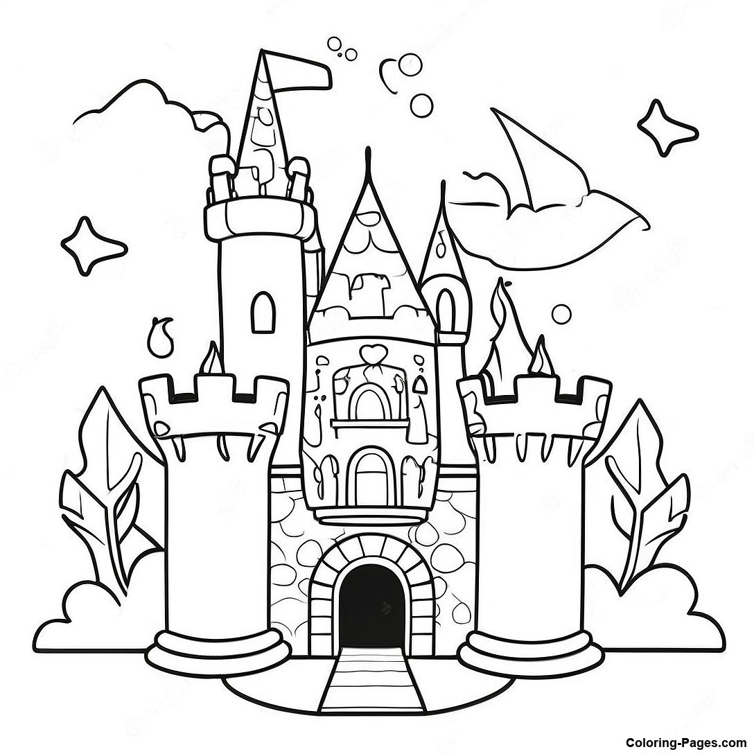 Roblox Royale High Magical Castle Coloring Page | Coloring-Pages.com