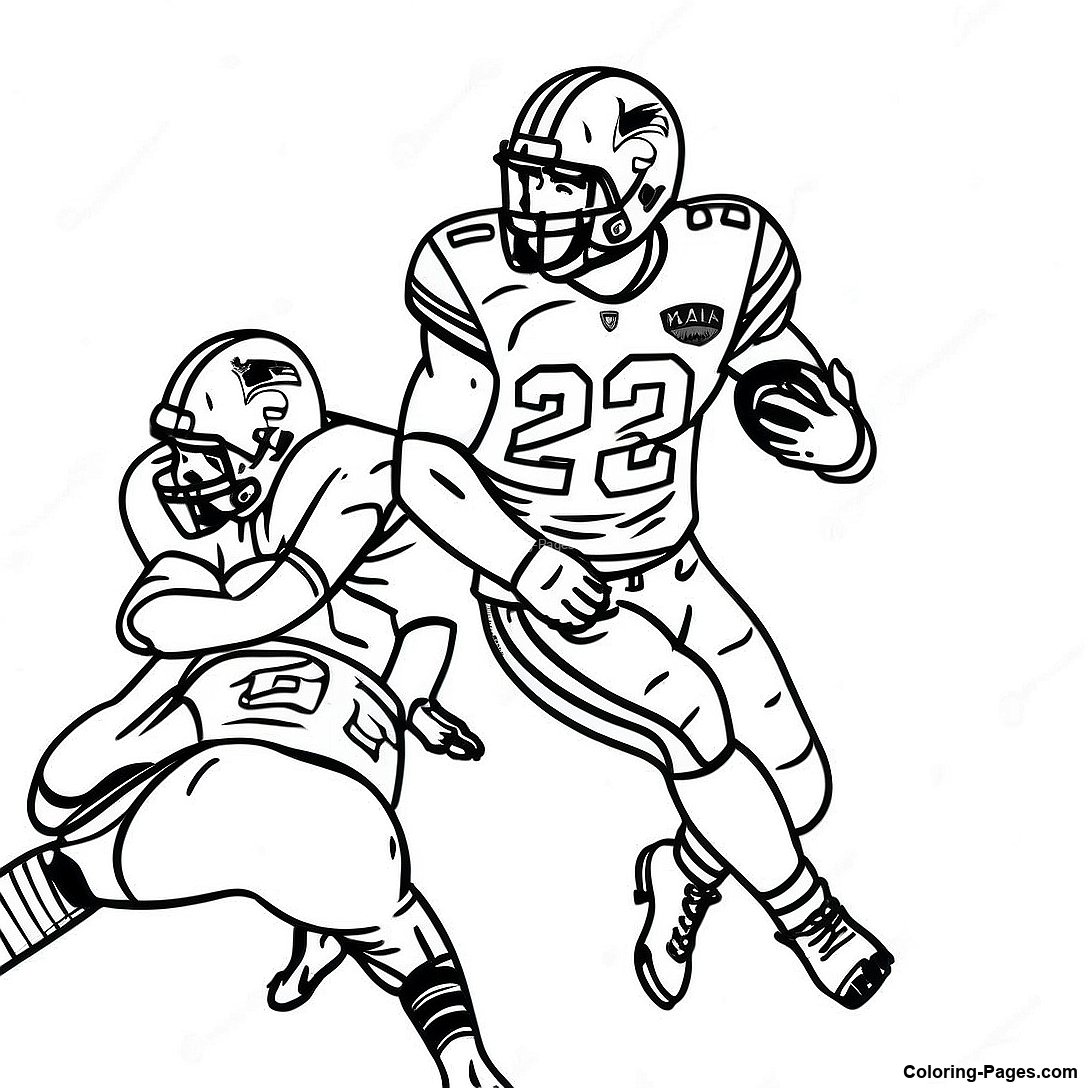 Saquon Barkley Dodging Defenders Coloring Page | Coloring-Pages.com