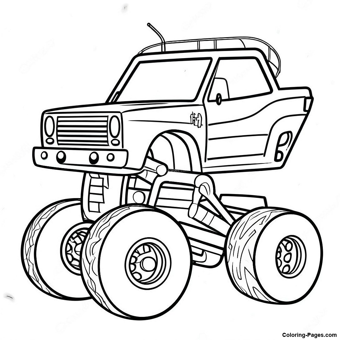 Spiderman Monster Truck Coloring Page | Coloring-Pages.com