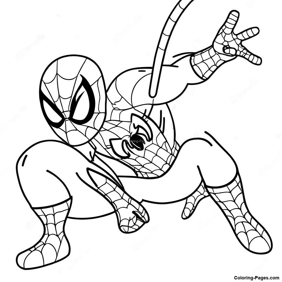 Spiderman Sonic Coloring Page