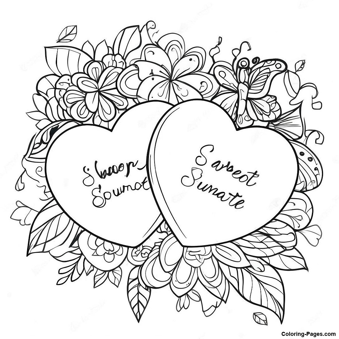 Sweet Soulmate Love Quotes Coloring Page | Coloring-Pages.com