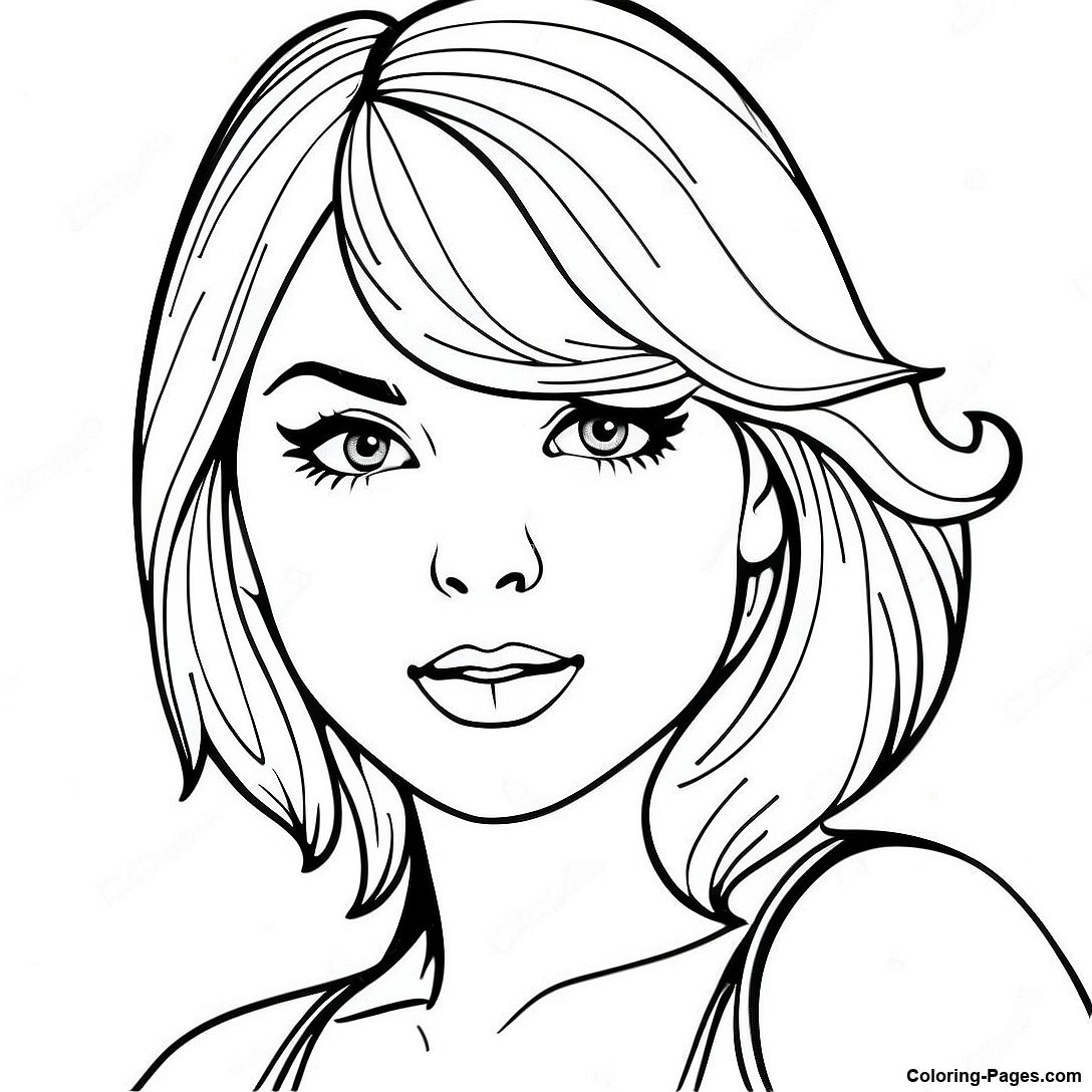 Taylor Swift Midnights Coloring Page | Coloring-Pages.com