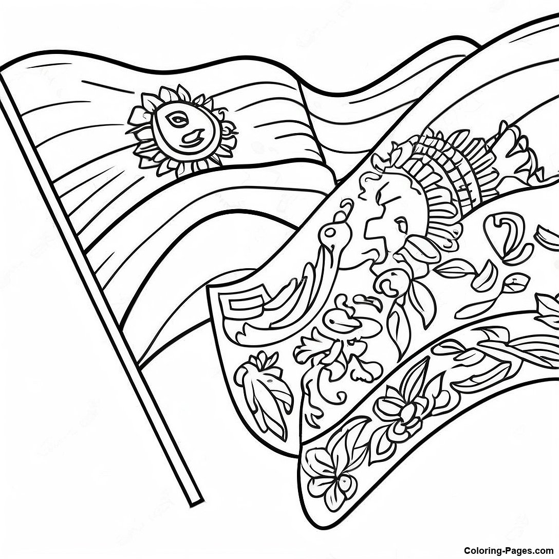 Vibrant Hispanic Heritage Flags Coloring Page 114194 50061