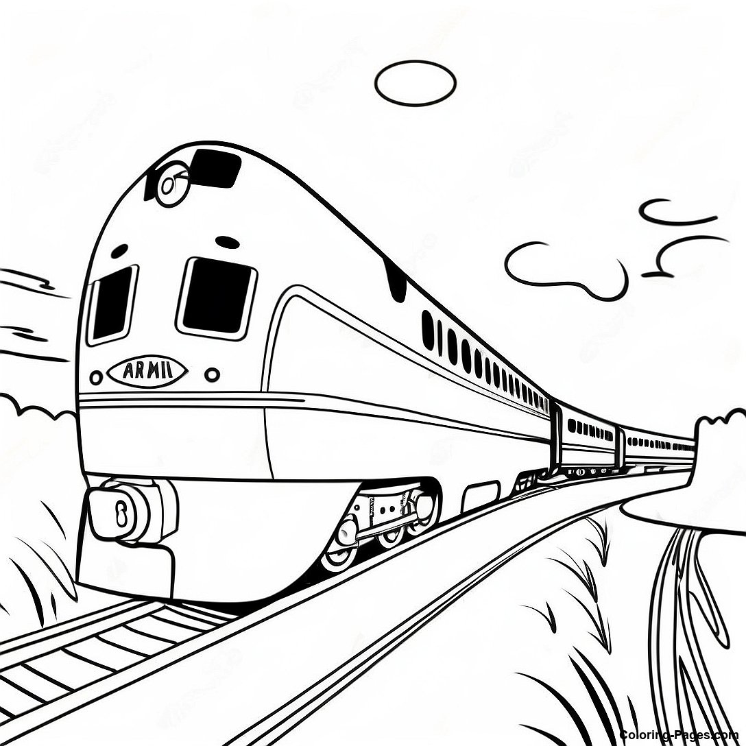 Vintage Amtrak Train Coloring Page - Vintage Amtrak Train Coloring Page 106927 44203 