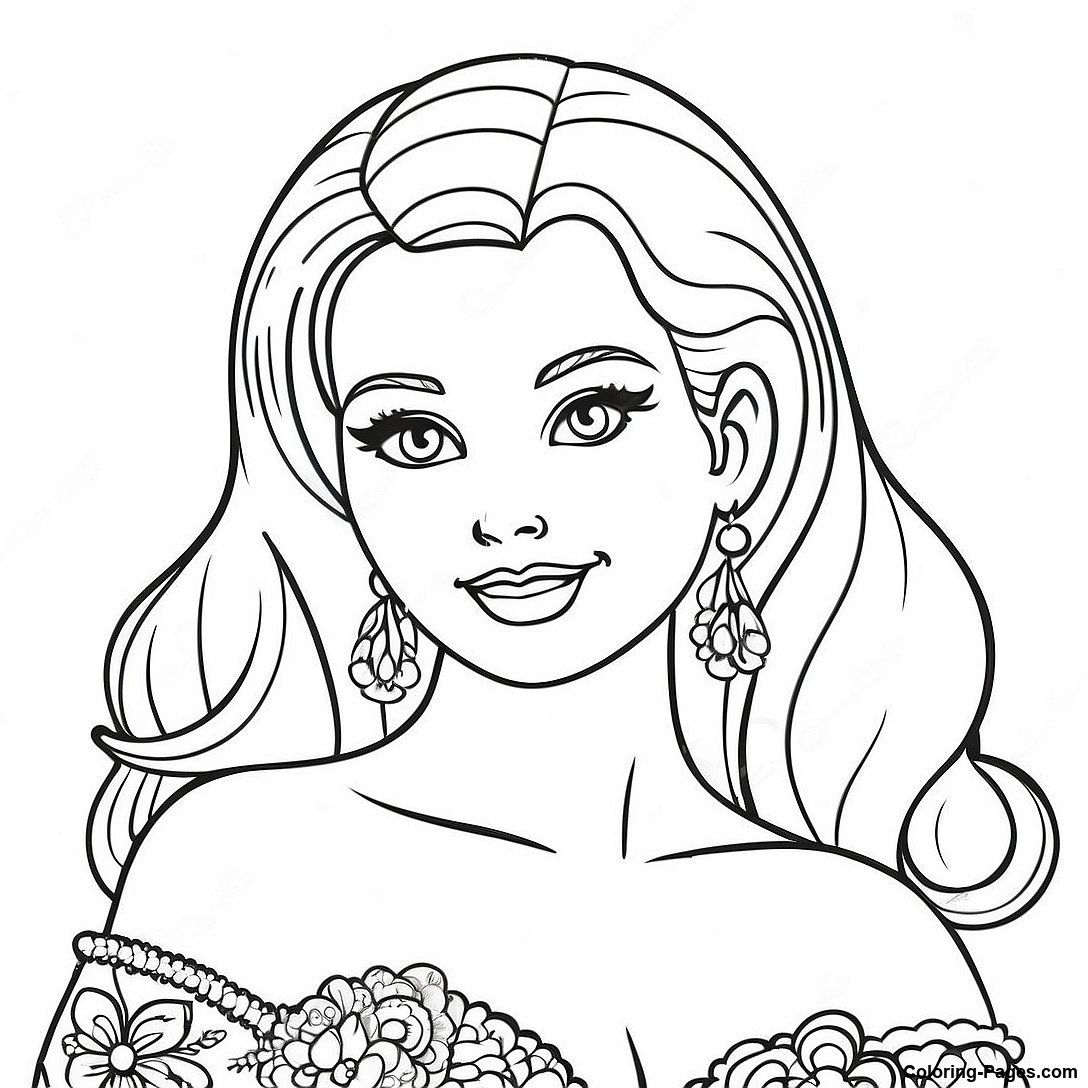 Vintage Barbie Coloring Page 86259 27026