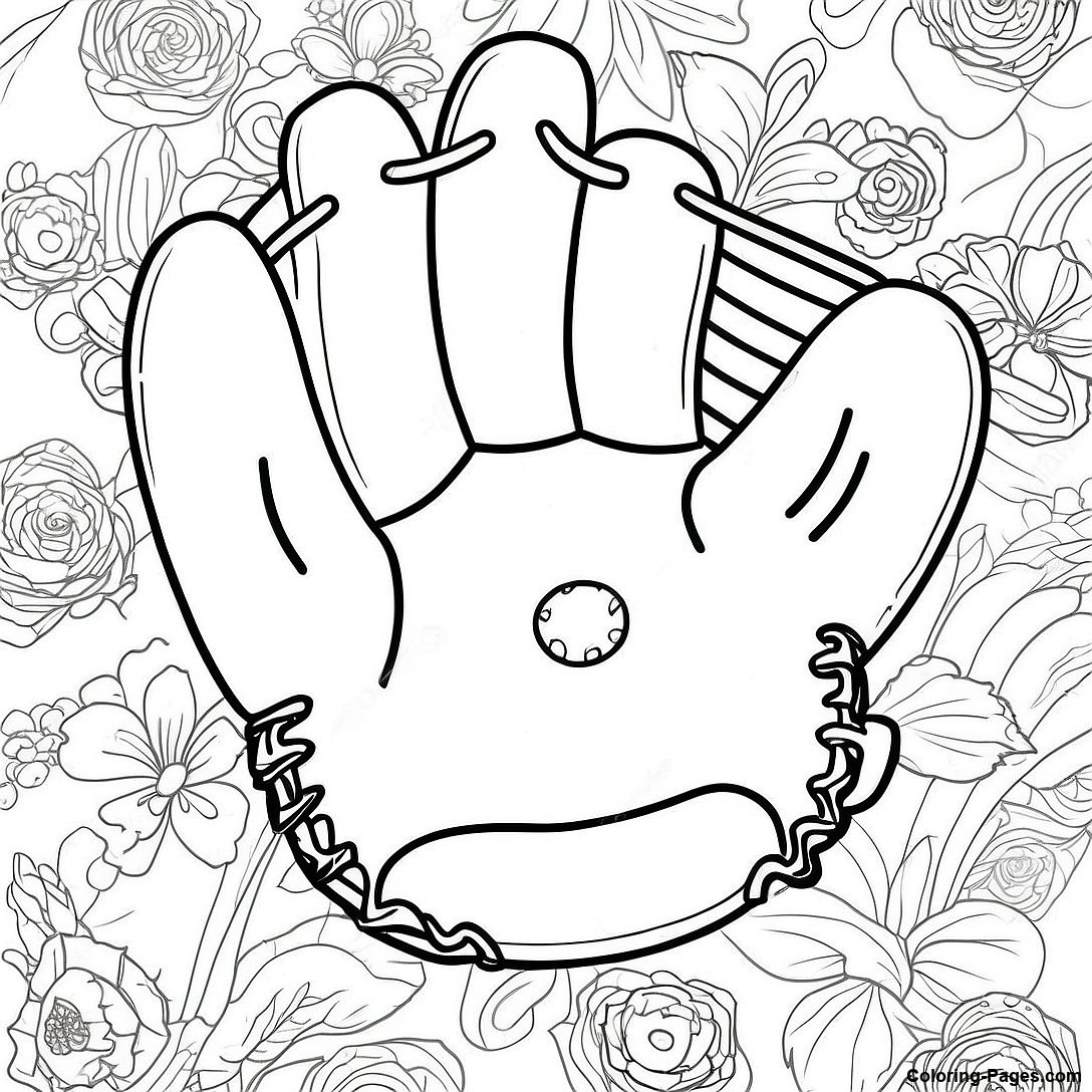 Vintage Baseball Glove Coloring Page 10606 1915