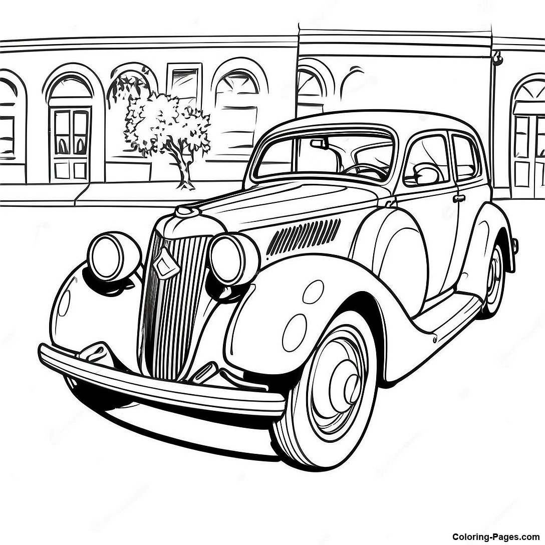 Vintage Car Coloring Page 64350 12950