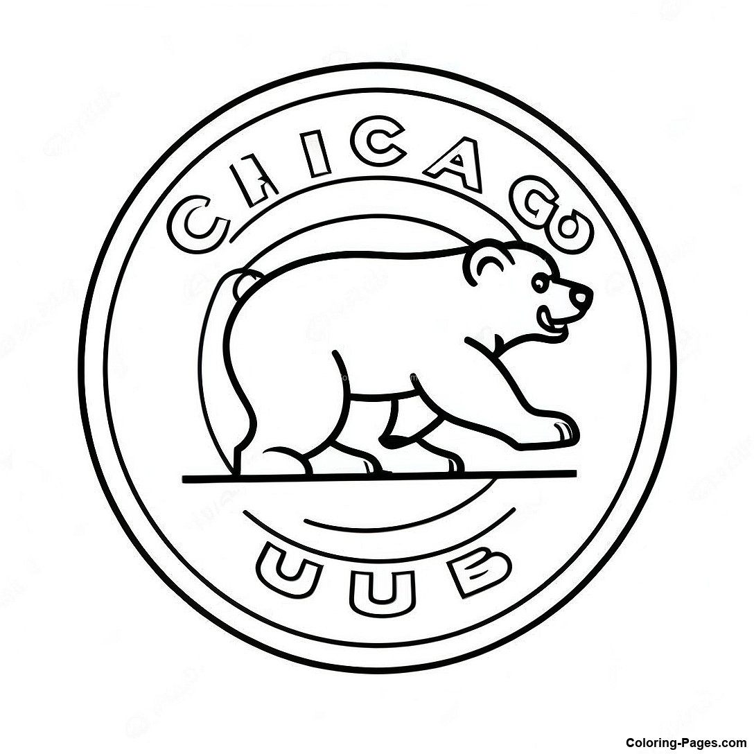 Vintage Chicago Cubs Logo Coloring Page