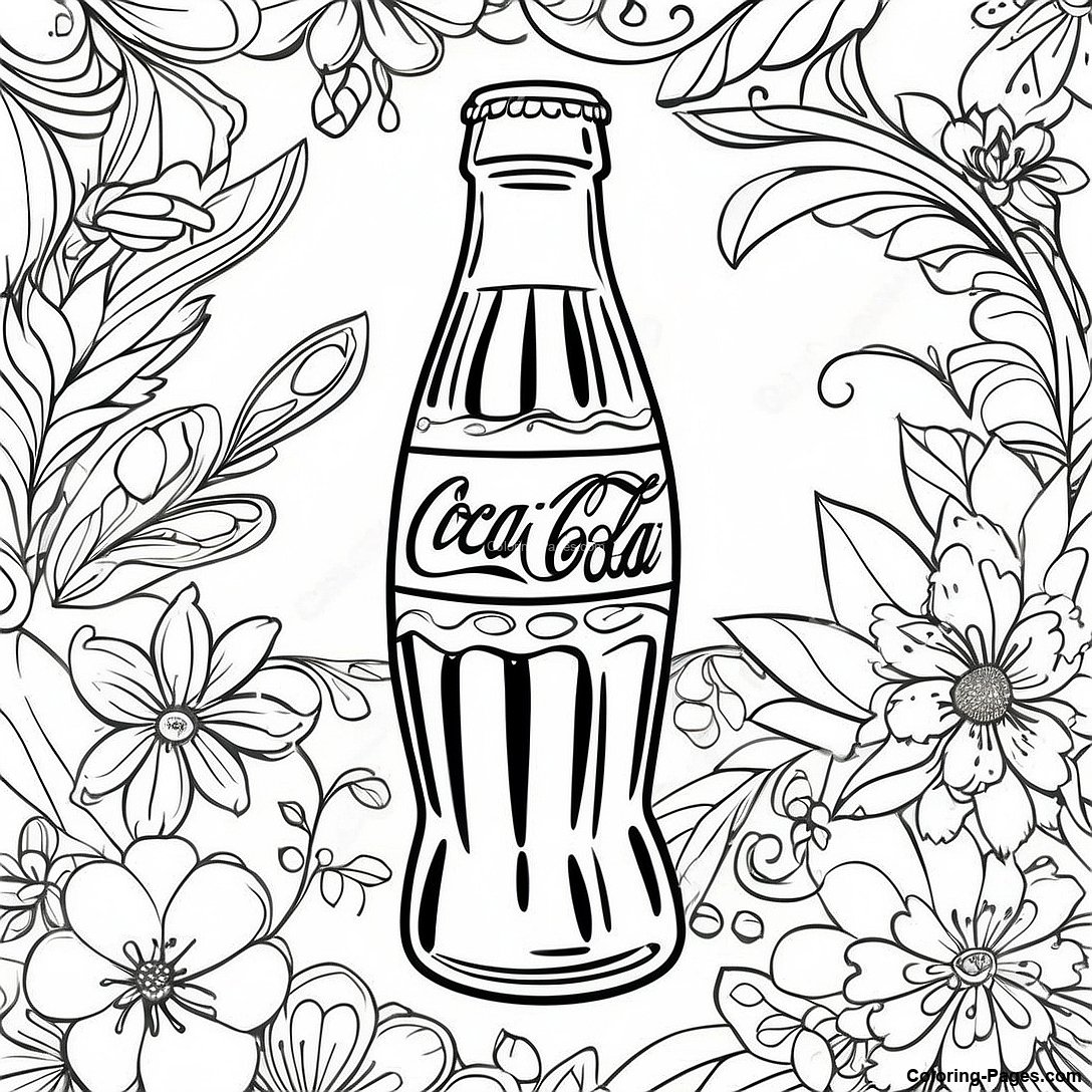 Vintage Coca Cola Bottle Coloring Page