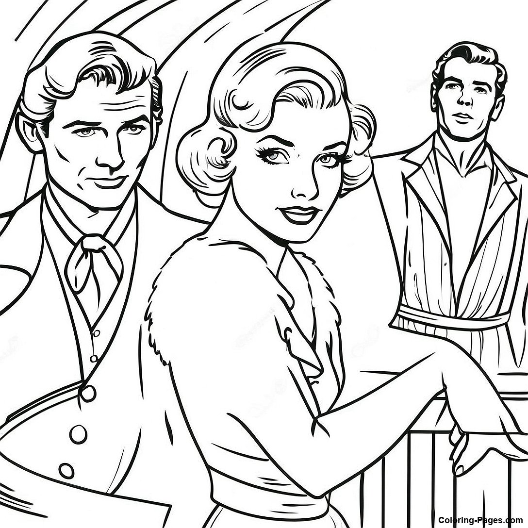 Vintage Hollywood Movie Poster Coloring Page 133751 65970