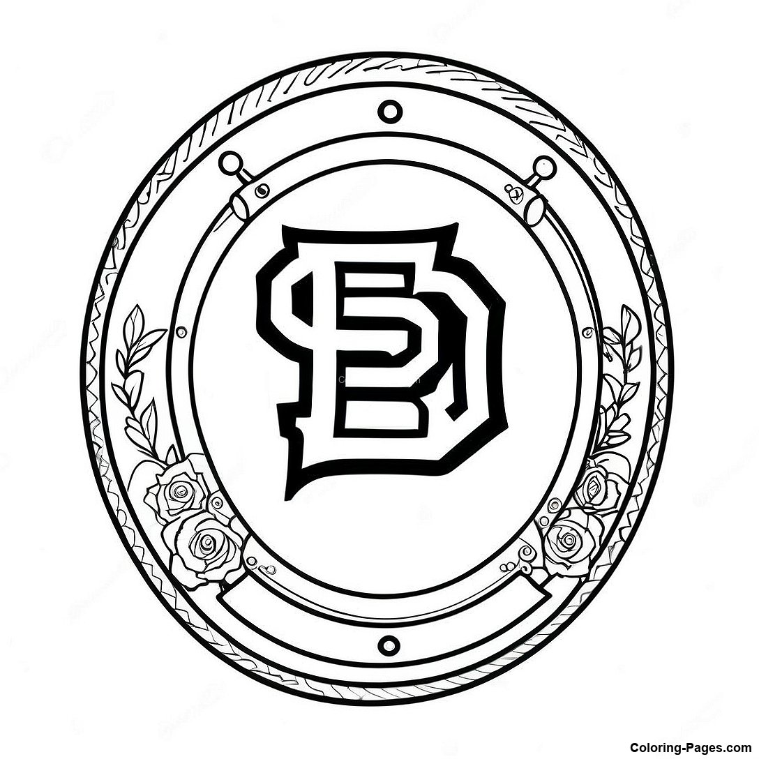 Vintage Padres Logo Coloring Page 119709 54622
