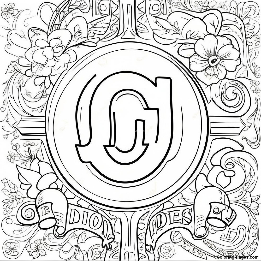 Vintage Padres Logo Coloring Page 119709 54623