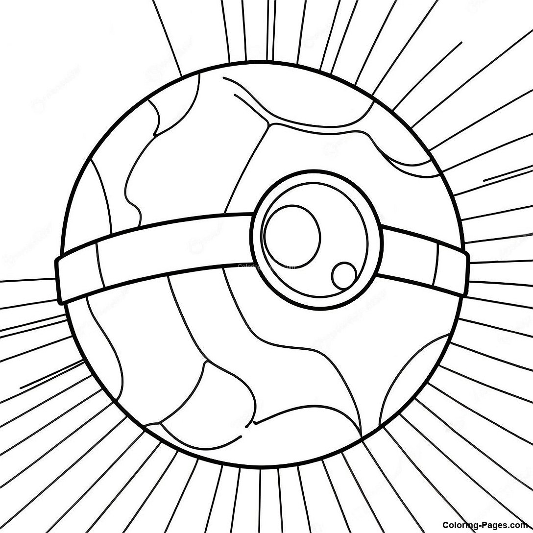 Vintage Pokeball Design Coloring Page 36789 8051