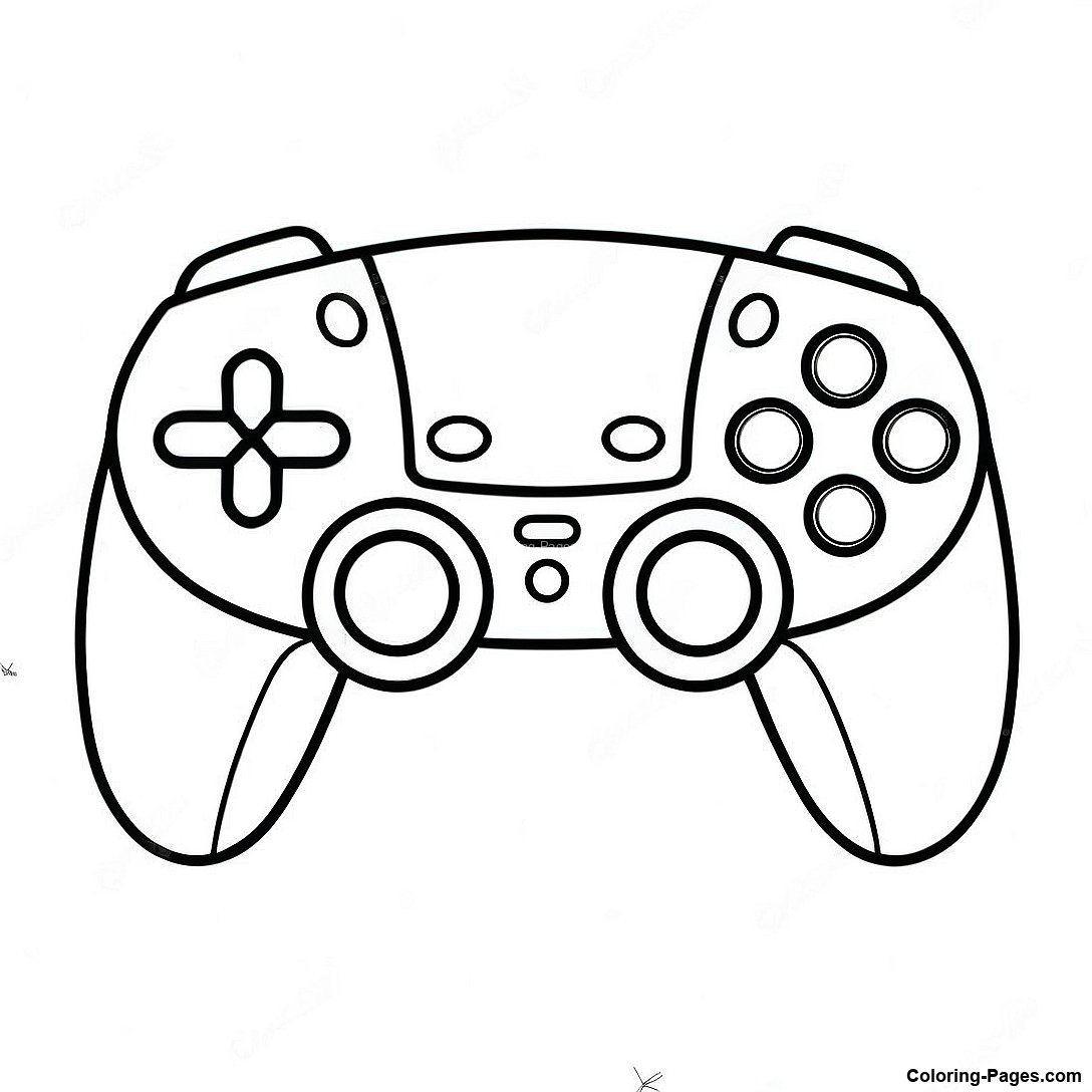 Vintage Ps5 Controller Coloring Page 136878 68564