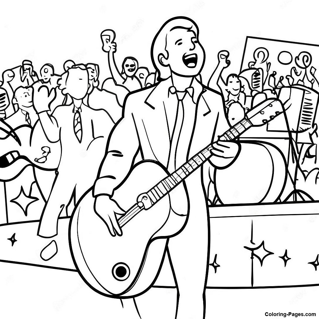 Vintage Rock And Roll Concert Coloring Page 111579 47911