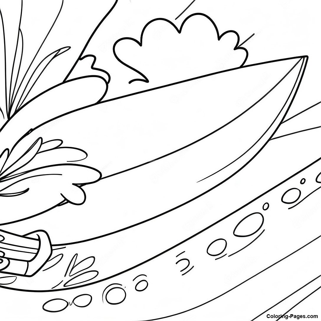 Vintage Surfboard Coloring Page 100934 39421