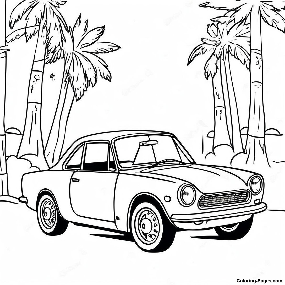 Vintage Toyota Car Coloring Page 92945 32480