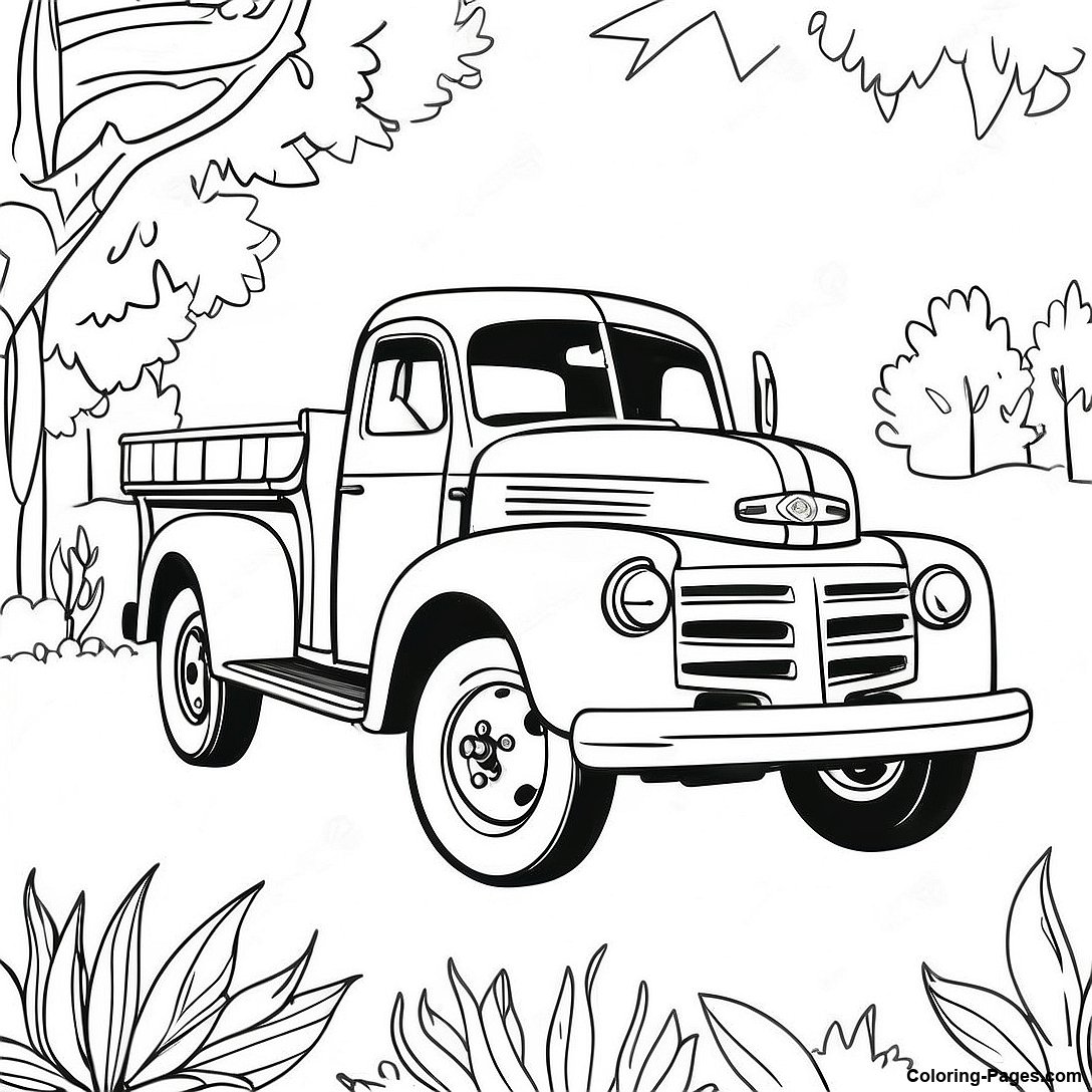 Vintage Truck Coloring Page 135673 67466