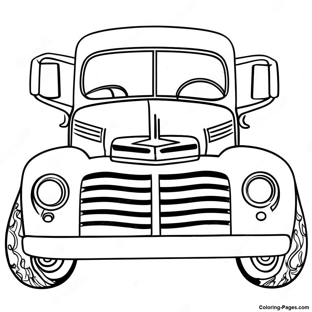 Vintage Truck Coloring Page 86852 27497