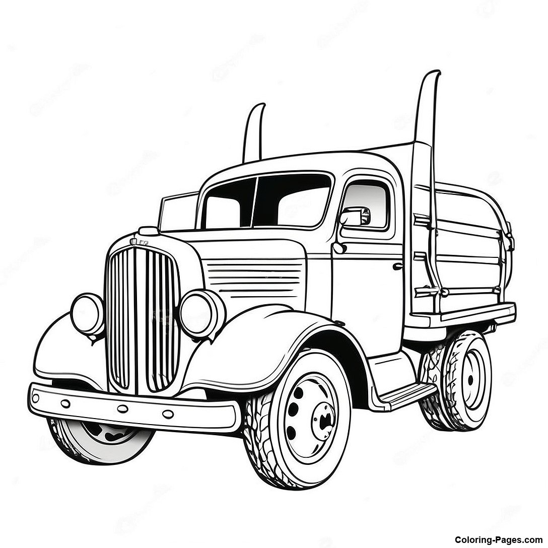 Vintage Truck Coloring Page 86852 27500