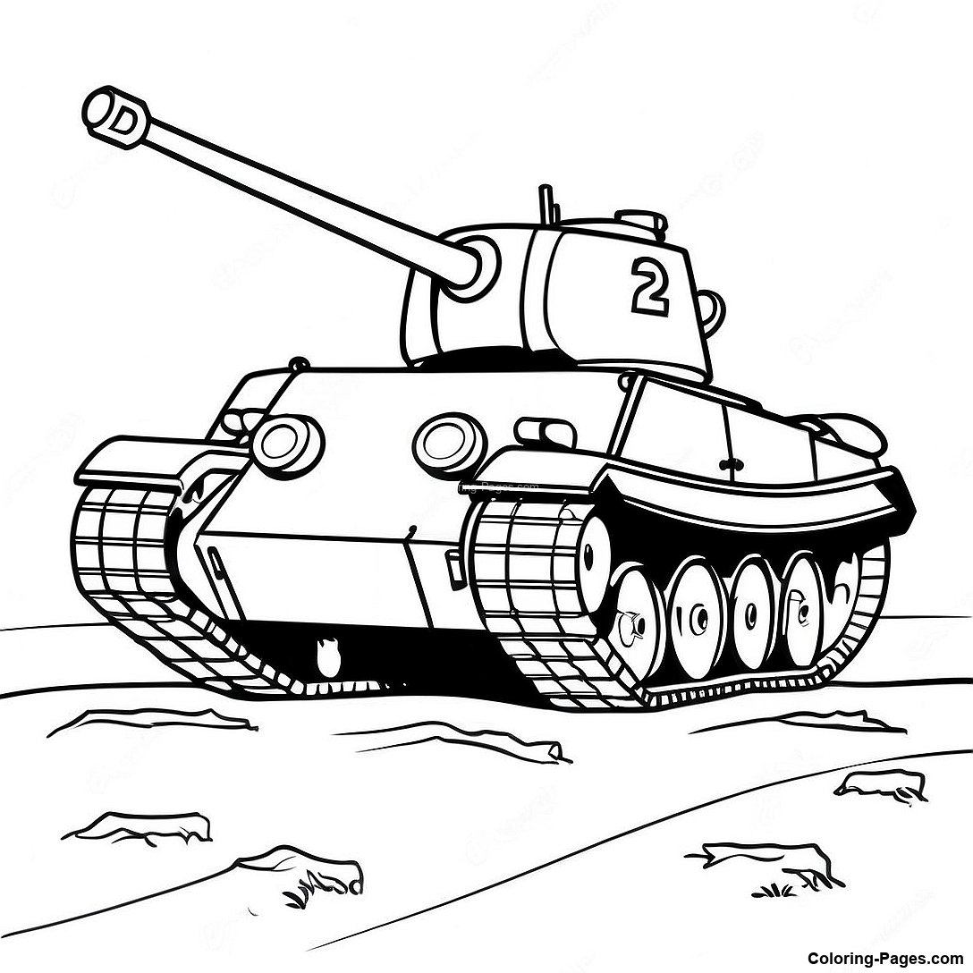 Vintage Ww2 Tank Coloring Page 116415 51951