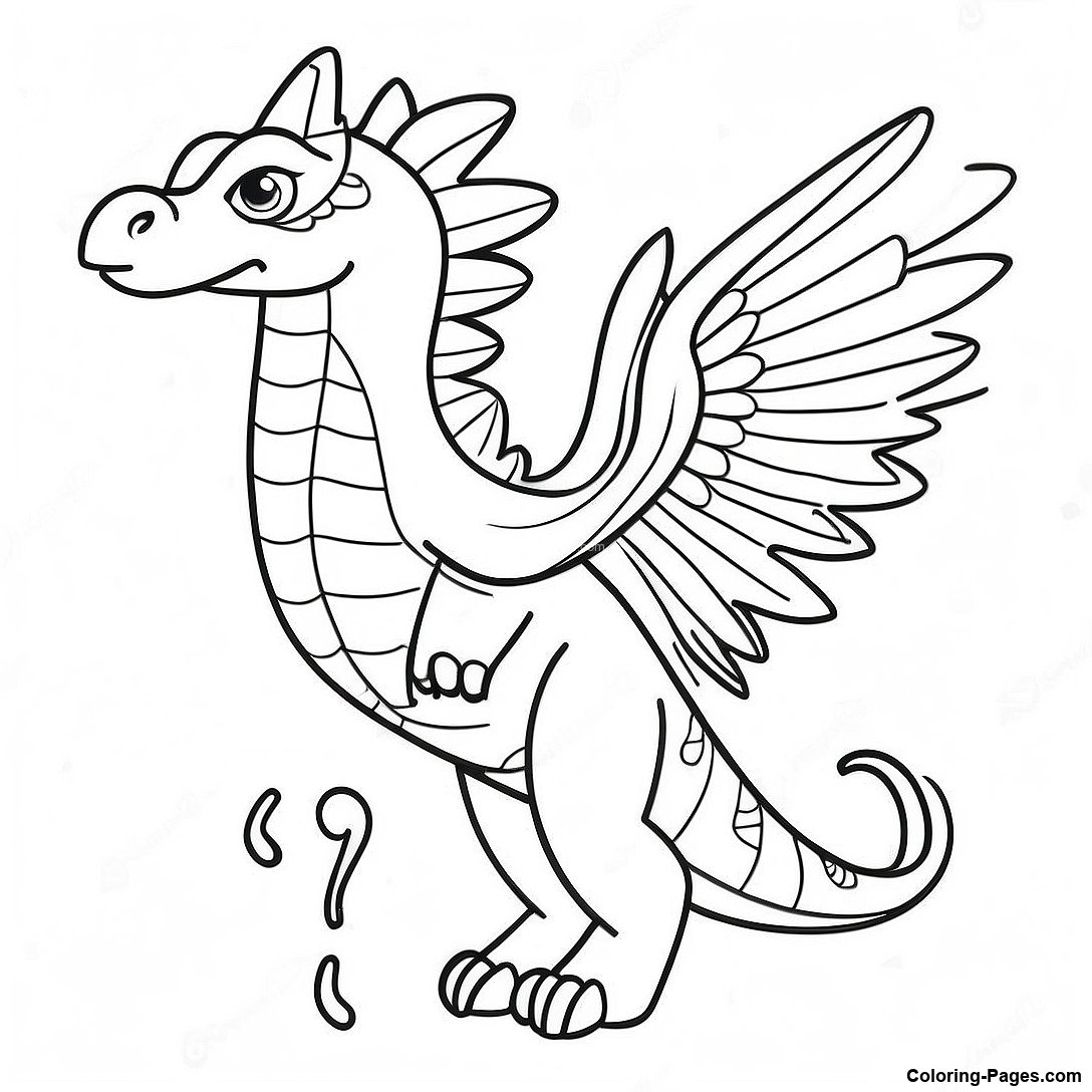 Wings Of Fire Rainwing Coloring Page | Coloring-Pages.com