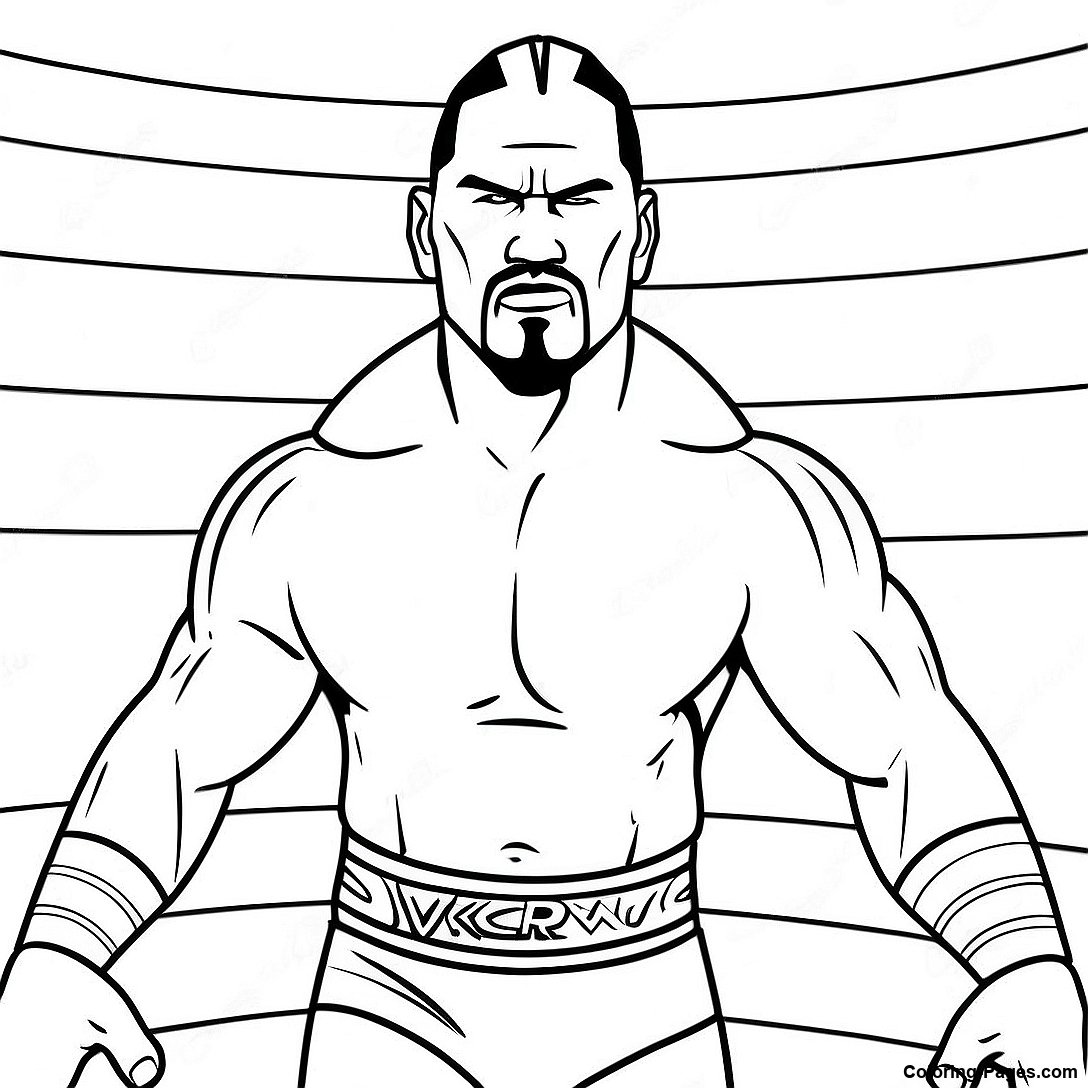 Wwe Superstars In Action Coloring Page