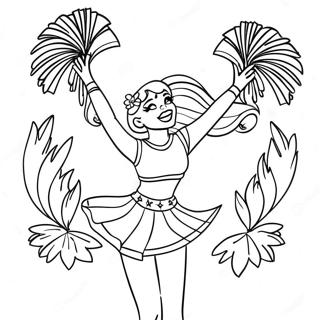 Nfl Cheerleaders Performing Coloring Page 100065 38740