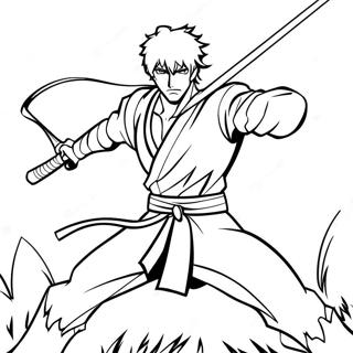 Ichigo Kurosaki In Battle Coloring Page 100089-38749