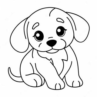 Easy Realistic Puppy Coloring Page 100113-38765