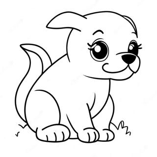 Easy Realistic Puppy Coloring Page 100113-38766