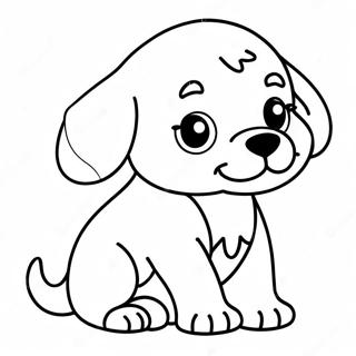 Easy Realistic Puppy Coloring Page 100113-38767