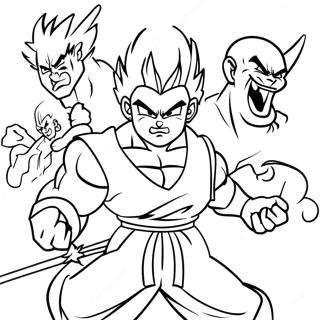 Gohan Beast Fighting Villains Coloring Page 100167-38814
