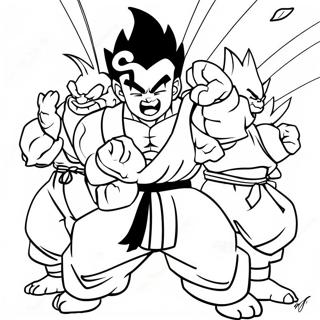 Gohan Beast Fighting Villains Coloring Page 100167-38816