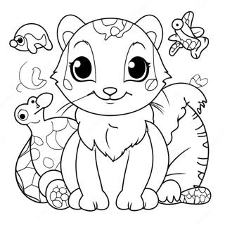 Colorful Collage Of Animals Coloring Page 100192-38829