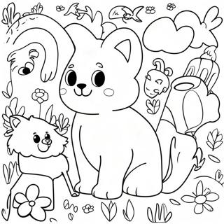 Colorful Collage Of Animals Coloring Page 100192-38830