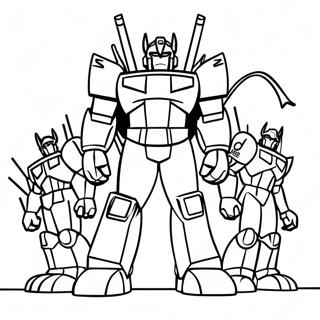 Voltron Team In Battle Coloring Page 100371 38973