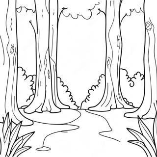 Twilight Forest Background Coloring Page 100396-38993