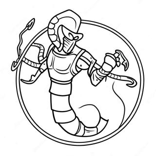 Scorpion Mortal Kombat Coloring Pages