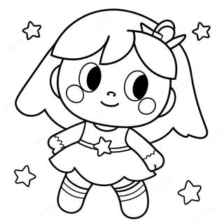 Rainbow Brite With Colorful Stars Coloring Page 100496-39069