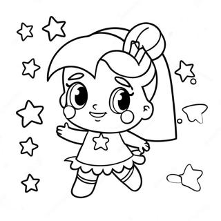 Rainbow Brite With Colorful Stars Coloring Page 100496-39070