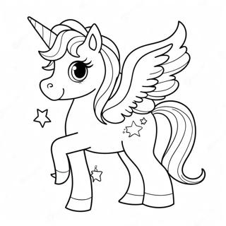 Adorable Cute Unicorn Coloring Page 100521-39085