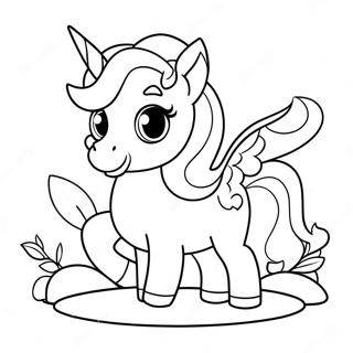 Adorable Cute Unicorn Coloring Page 100521-39086