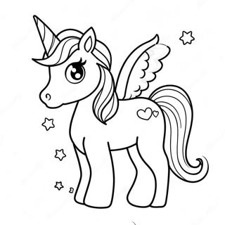 Adorable Cute Unicorn Coloring Page 100521-39087