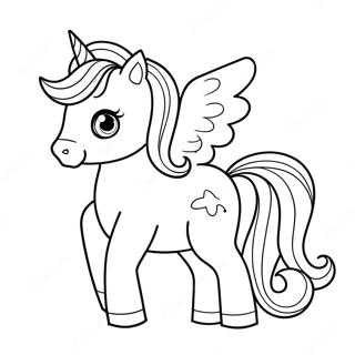 Adorable Cute Unicorn Coloring Page 100521-39088